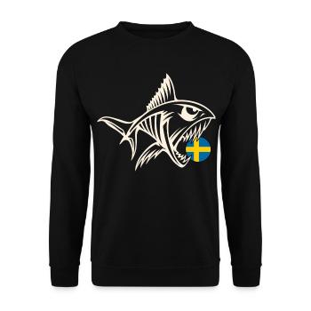Suède Pêche Pêche à la ligne Pêche - Sweat-shirt Unisexe - noir - Devant - Alina (178cm) & Michal (187cm)