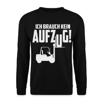 Gabelstapler Führerschein - Unisex Pullover - Schwarz - Vorne - Alina (178cm) & Michal (187cm)