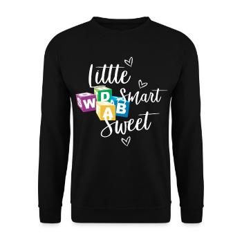 Small Smart and Sweet - Unisex Sweatshirt - black - Front - Alina (178cm) & Michal (187cm)