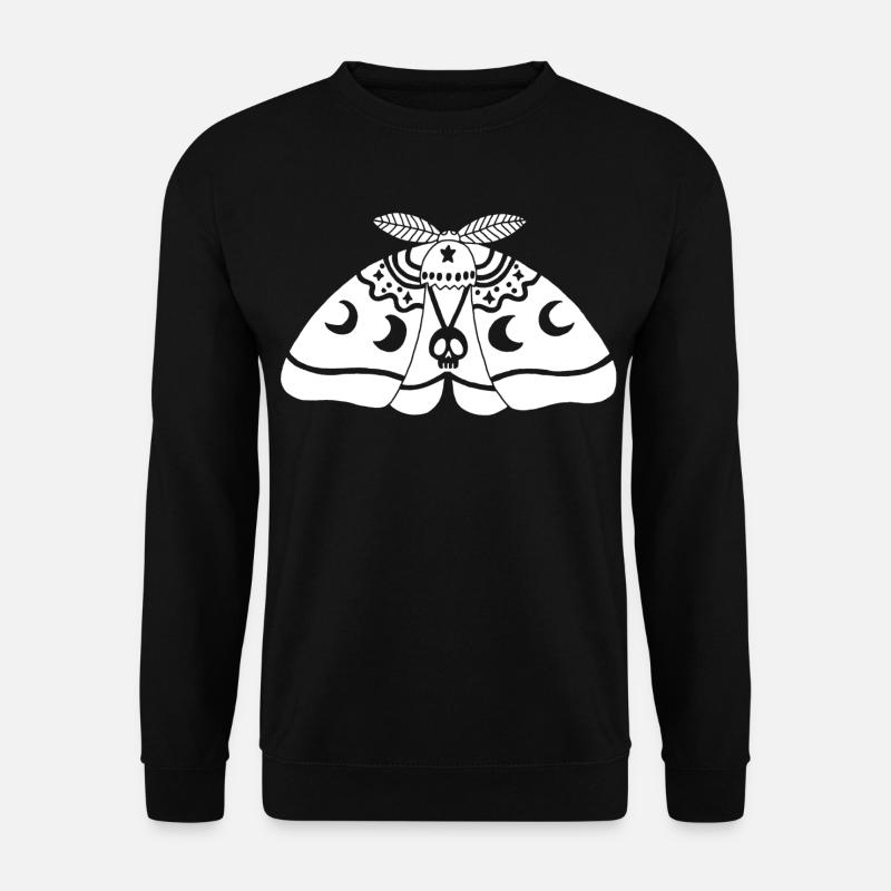 White moth - Unisex Sweatshirt - black