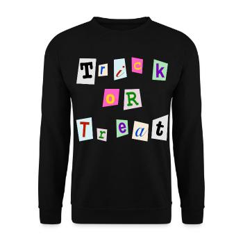 Des bonbons ou des bonbons pour Halloween - Sweat-shirt Unisexe - noir - Devant - Alina (178cm) & Michal (187cm)