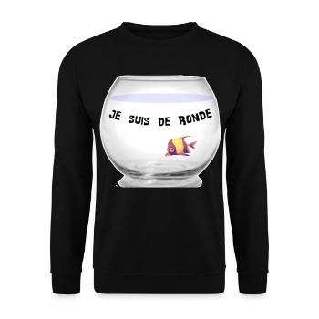 Poisson - Sweat-shirt Unisexe - noir - Devant - Alina (178cm) & Michal (187cm)