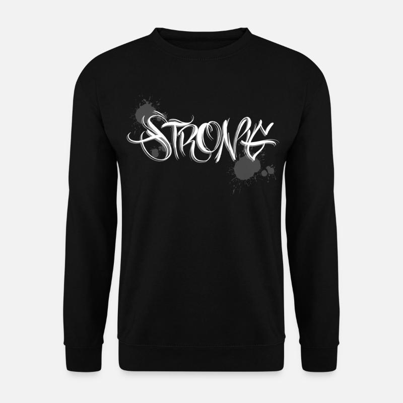 Stark Strong Graffiti gym Training. - Unisex Pullover - Schwarz