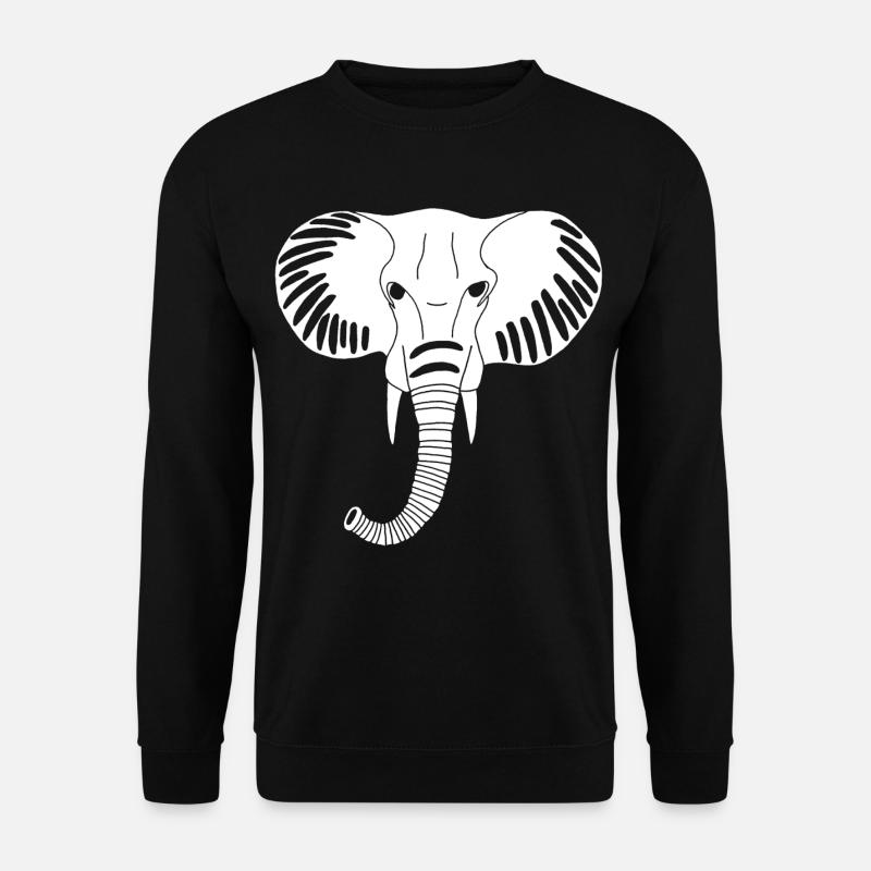 White elephant head - Unisex Sweatshirt - black
