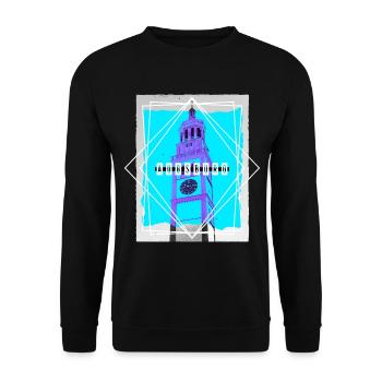 Augsburg Allemagne Ville Skyline Accueil Amour - Sweat-shirt Unisexe - noir - Devant - Alina (178cm) & Michal (187cm)