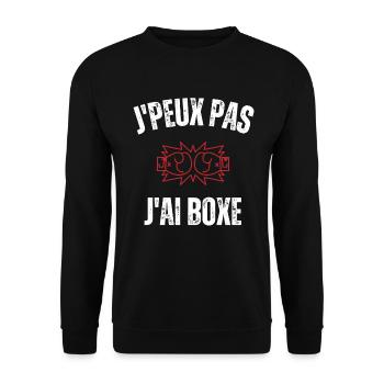 Je peux pas j'ai boxe - Sweat-shirt Unisexe - noir - Devant - Alina (178cm) & Michal (187cm)