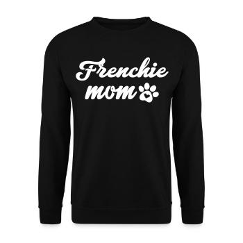 Frenchie Mom - Unisex Pullover - Schwarz - Vorne - Alina (178cm) & Michal (187cm)