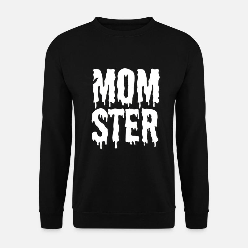 Momster weiß - Unisex Pullover - Schwarz