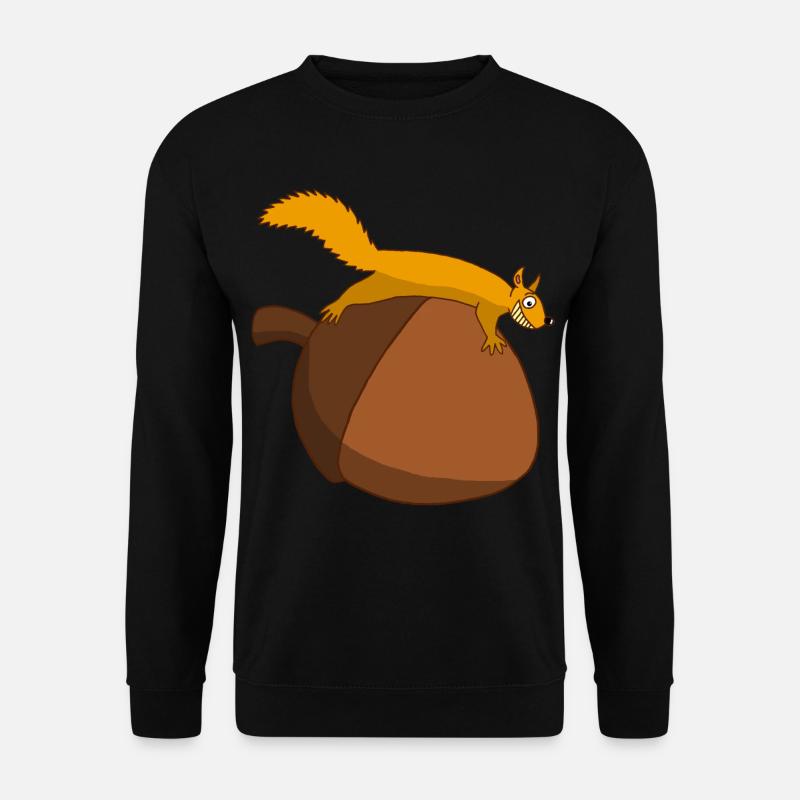 Das Eichhörnchen gegen die Eichel - Unisex Pullover - Schwarz