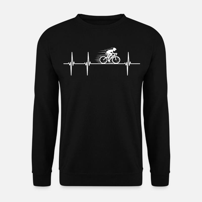 Herzschlag Rennrad - Unisex Pullover - Schwarz