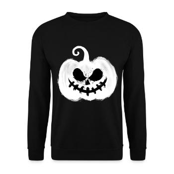 Creepy pumpkin - Unisex Sweatshirt - black - Front - Alina (178cm) & Michal (187cm)