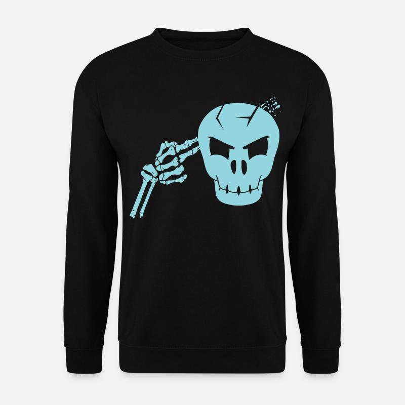 Totenkopf Kopfschuss - Unisex Pullover - Schwarz