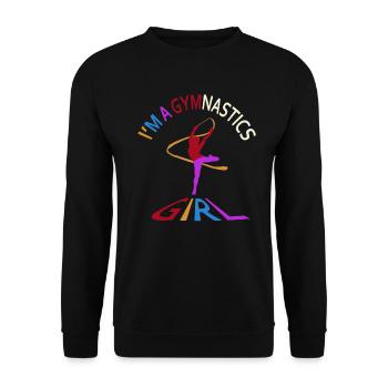 Je suis une fille de gymnastique - Sweat-shirt Unisexe - noir - Devant - Alina (178cm) & Michal (187cm)