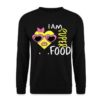 Cœur de fromage - Sweat-shirt Unisexe - noir - Devant - Alina (178cm) & Michal (187cm)