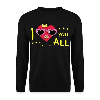 Je vous aime tous - Sweat-shirt Unisexe - noir - Devant - Alina (178cm) & Michal (187cm)