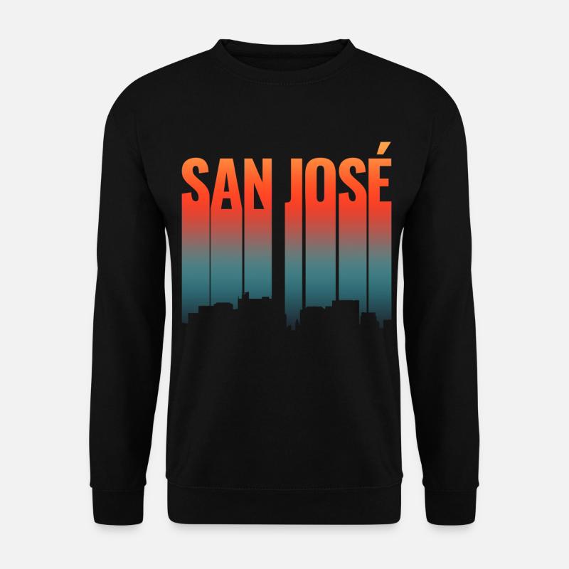 San José Skyline Farbverlauf - Unisex Pullover - Schwarz