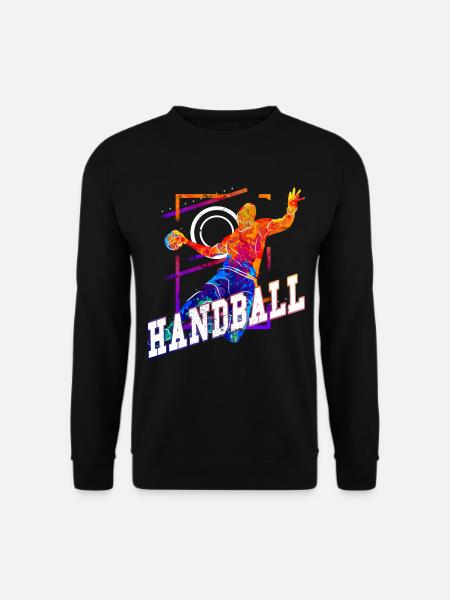 Handball Handballspieler Handballer Vintage Retro - Unisex Pullover - Schwarz
