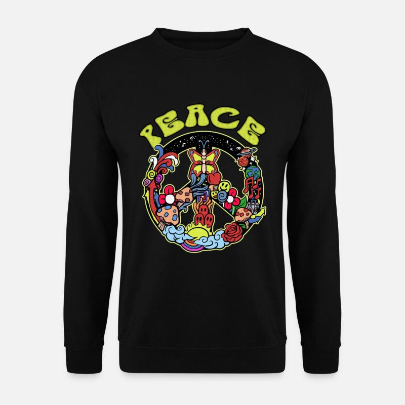 Hippie - Unisex Pullover - Schwarz