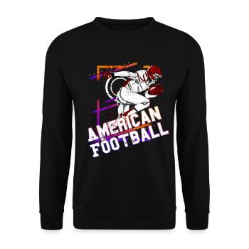 Joueur de football américain Joueur de football américain Sports - Sweat-shirt Unisexe - noir - Devant - Alina (178cm) & Michal (187cm)