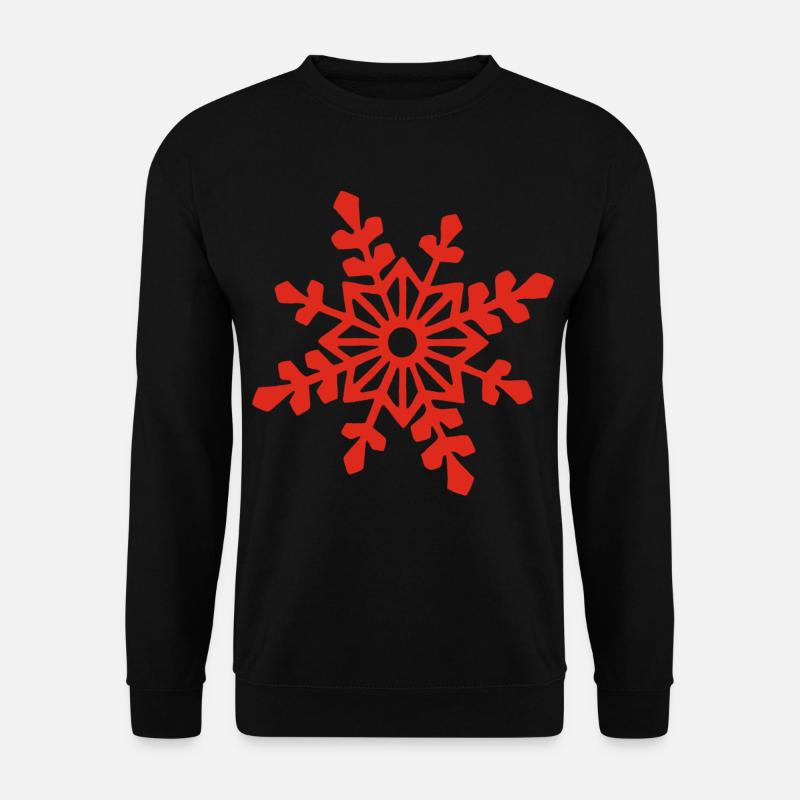 Rote Schneeflocke - Unisex Pullover - Schwarz