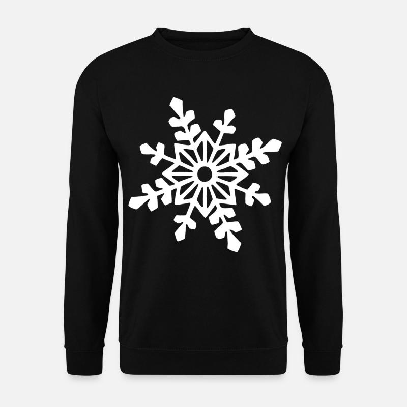 Flocon de neige blanc - Sweat-shirt Unisexe - noir