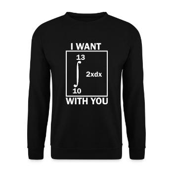 I Want 69 With You Funny Math Integral - Unisex Sweatshirt - black - Front - Alina (178cm) & Michal (187cm)