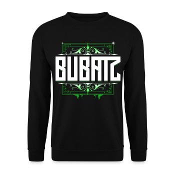 Wann Bubatz Legal? für Kiffer & Stoner - Unisex Pullover - Schwarz - Vorne - Alina (178cm) & Michal (187cm)