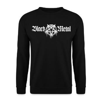 Black Metal | With pentagram - Unisex Sweatshirt - black - Front - Alina (178cm) & Michal (187cm)