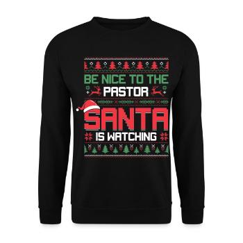 Cadeaux de Noël Noël - Sweat-shirt Unisexe - noir - Devant - Alina (178cm) & Michal (187cm)