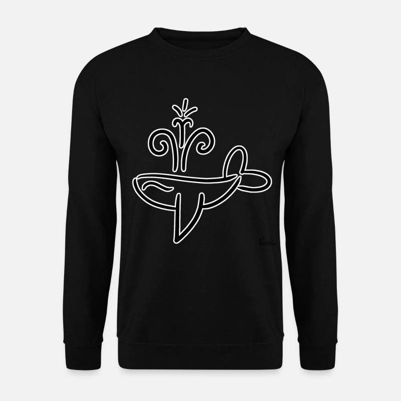 Whale! By Pousse2Bamboo ! - Unisex Sweatshirt - black
