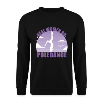 Pole Dance Dancer Poledancing Pole Gift - Unisex Sweatshirt - black - Front - Alina (178cm) & Michal (187cm)