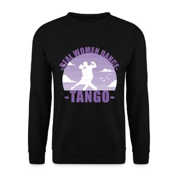 Les vraies femmes dansent le tango! Cadeau de danseur - Sweat-shirt Unisexe - noir - Devant - Alina (178cm) & Michal (187cm)
