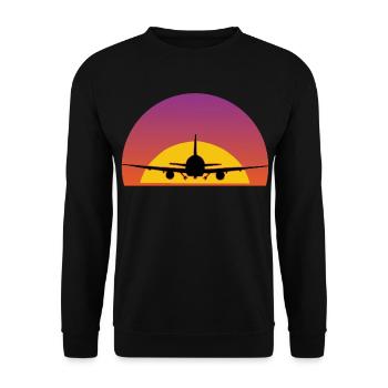 Voyage en avion - Sweat-shirt Unisexe - noir - Devant - Alina (178cm) & Michal (187cm)