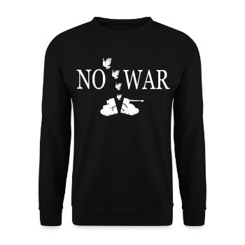 No war - Unisex Sweatshirt - black - Front - Alina (178cm) & Michal (187cm)