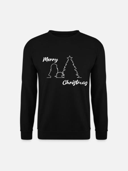 Santa peeing on Tree, Merry Christmas, Christmas - Unisex Sweatshirt - black