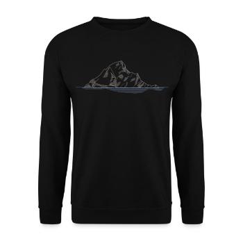 Skellig Michael | Irland Insel Lineart - Unisex Pullover - Schwarz - Vorne - Alina (178cm) & Michal (187cm)
