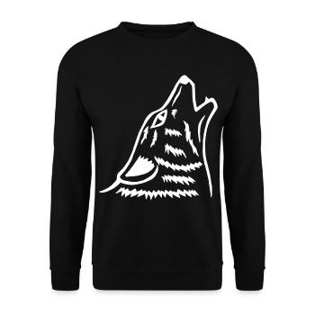 Le hurlement du loup blanc - Sweat-shirt Unisexe - noir - Devant - Alina (178cm) & Michal (187cm)
