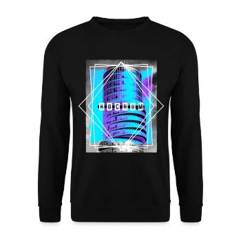 Bochum Deutschland Stadt Skyline Heimat Liebe - Unisex Pullover - Schwarz - Vorne - Alina (178cm) & Michal (187cm)