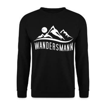 Wandersmann - Für passionierte Wanderer - Unisex Pullover - Schwarz - Vorne - Alina (178cm) & Michal (187cm)