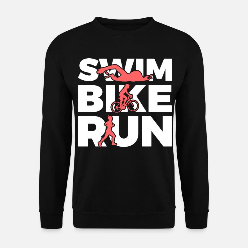 Swimming Cycling Running Repeating - Unisex Sweatshirt - black