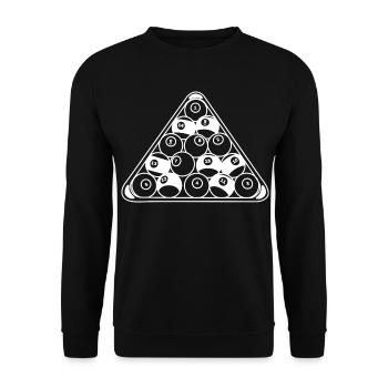 Billiard rack - Unisex Sweatshirt - black - Front - Alina (178cm) & Michal (187cm)