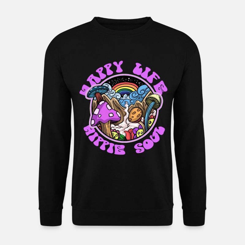 Hippie - Unisex Pullover - Schwarz