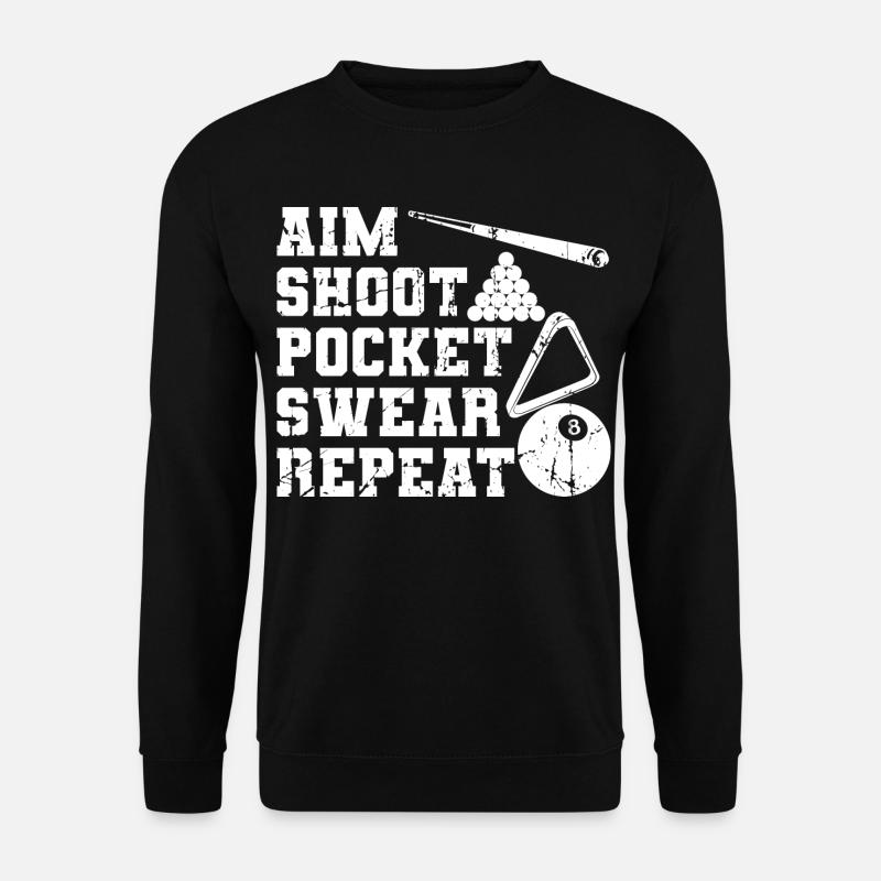 Witziger Billard Spruch - Unisex Pullover - Schwarz
