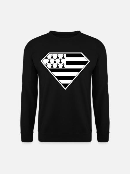 Super Gwenn Ha Du Breizh Cadeau de Bretagne - Sweat-shirt Unisexe - noir
