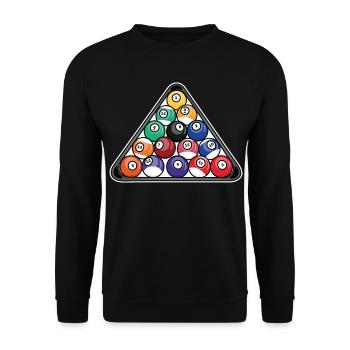 Billiard Triangle - Unisex Sweatshirt - black - Front - Alina (178cm) & Michal (187cm)
