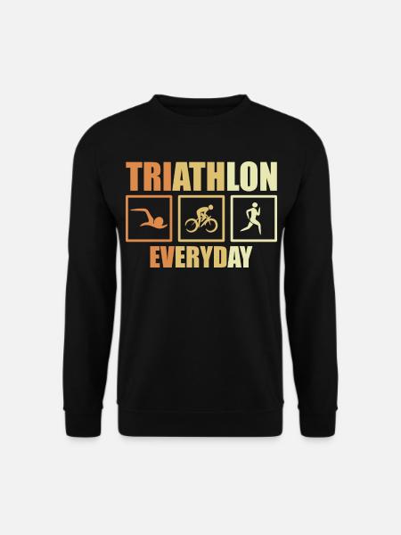 Routine de triathlon à vélo - Sweat-shirt Unisexe - noir