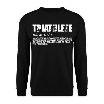 Triathlon Significance - Unisex Sweatshirt - black - Front - Alina (178cm) & Michal (187cm)