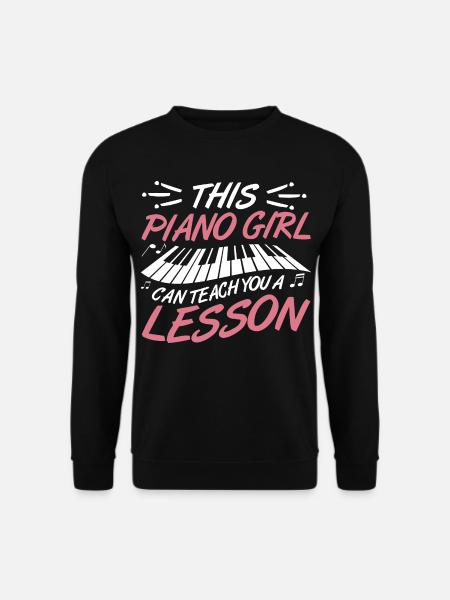 Pianist Mädchen - Unisex Pullover - Schwarz