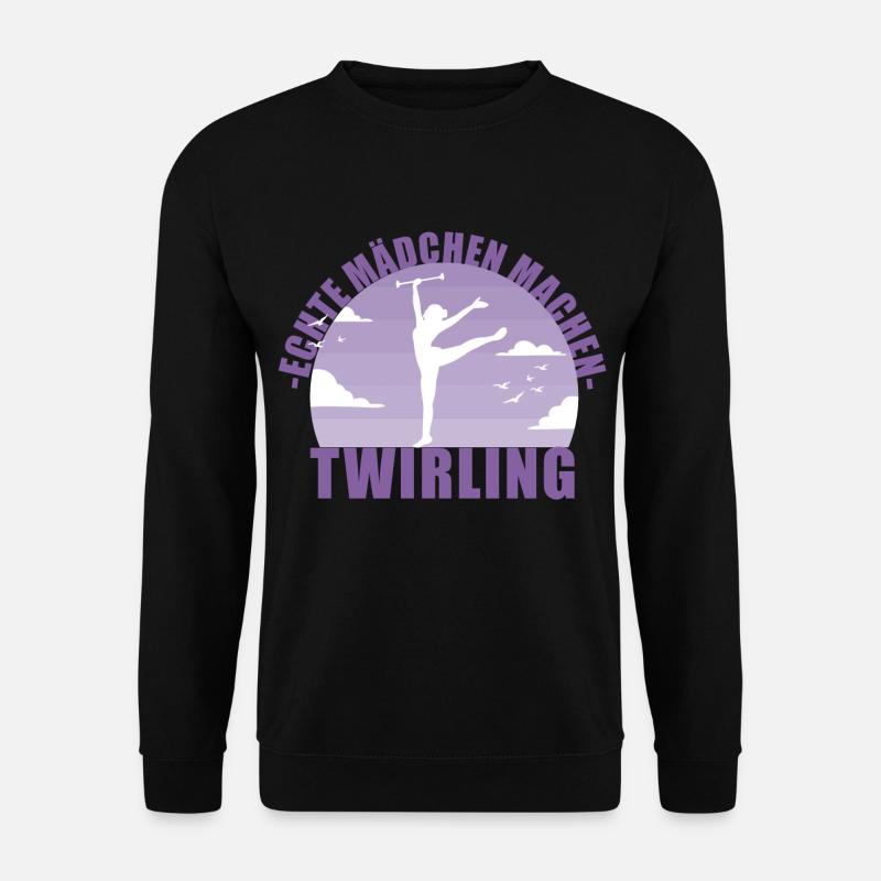 Echte Mädchen machen Twirling - Unisex Pullover - Schwarz