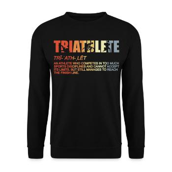 Triathlete Definition - Unisex Sweatshirt - black - Front - Alina (178cm) & Michal (187cm)
